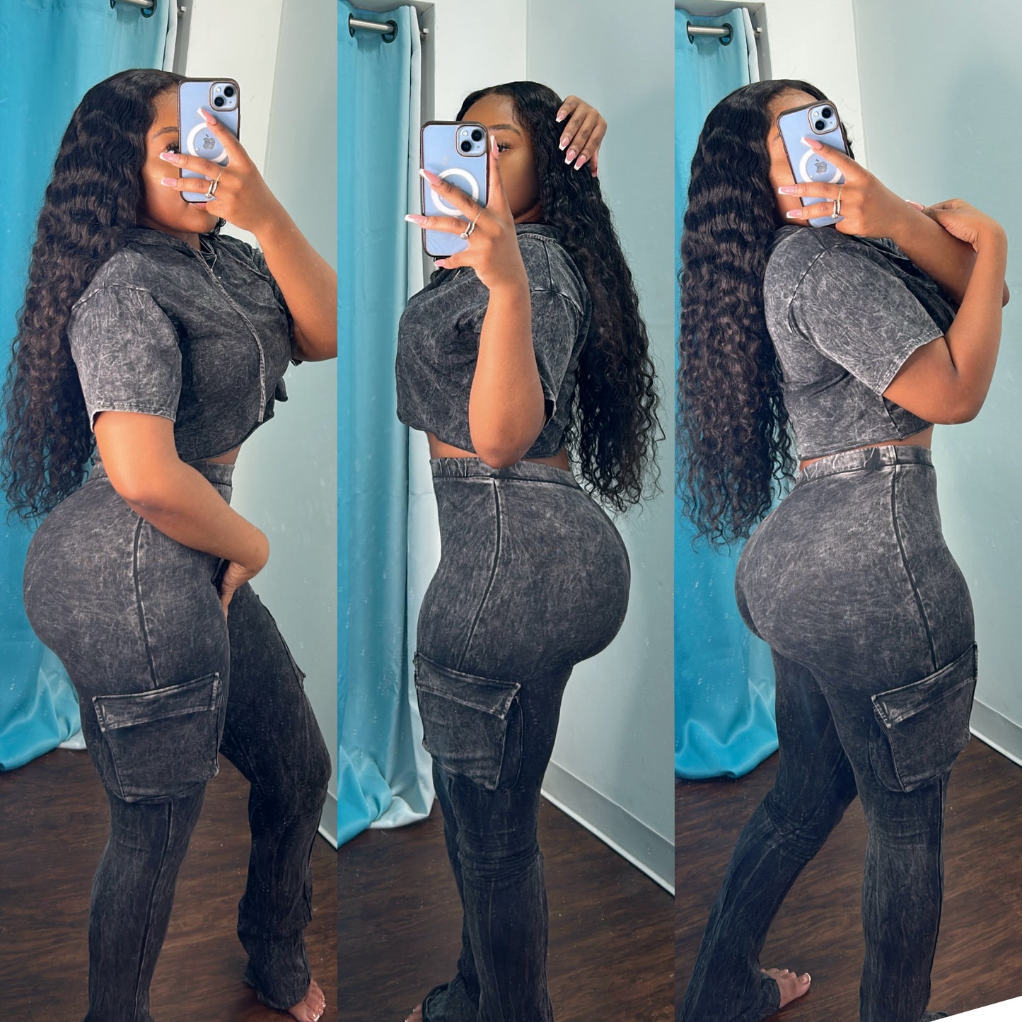“Charcoal” Two Piece Set