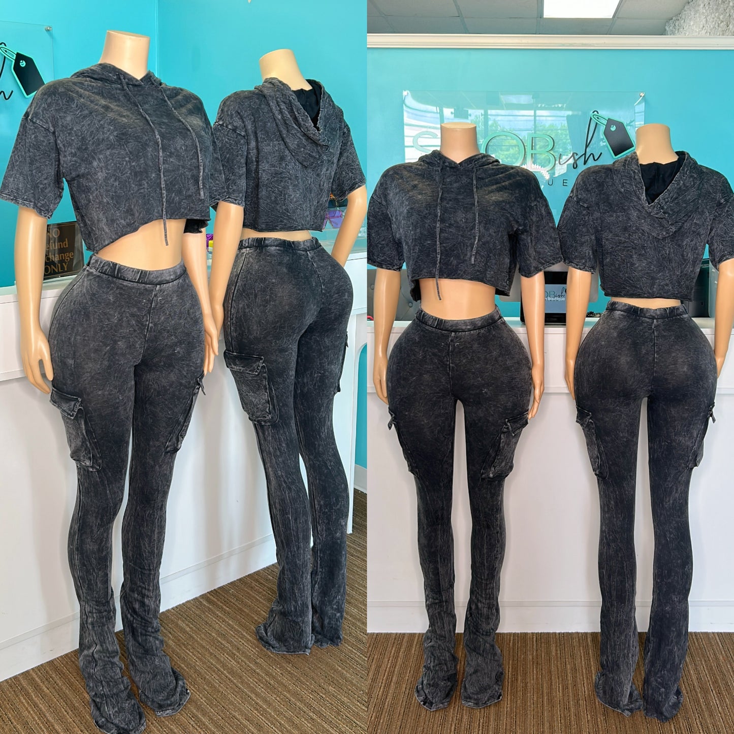 “Charcoal” Two Piece Set