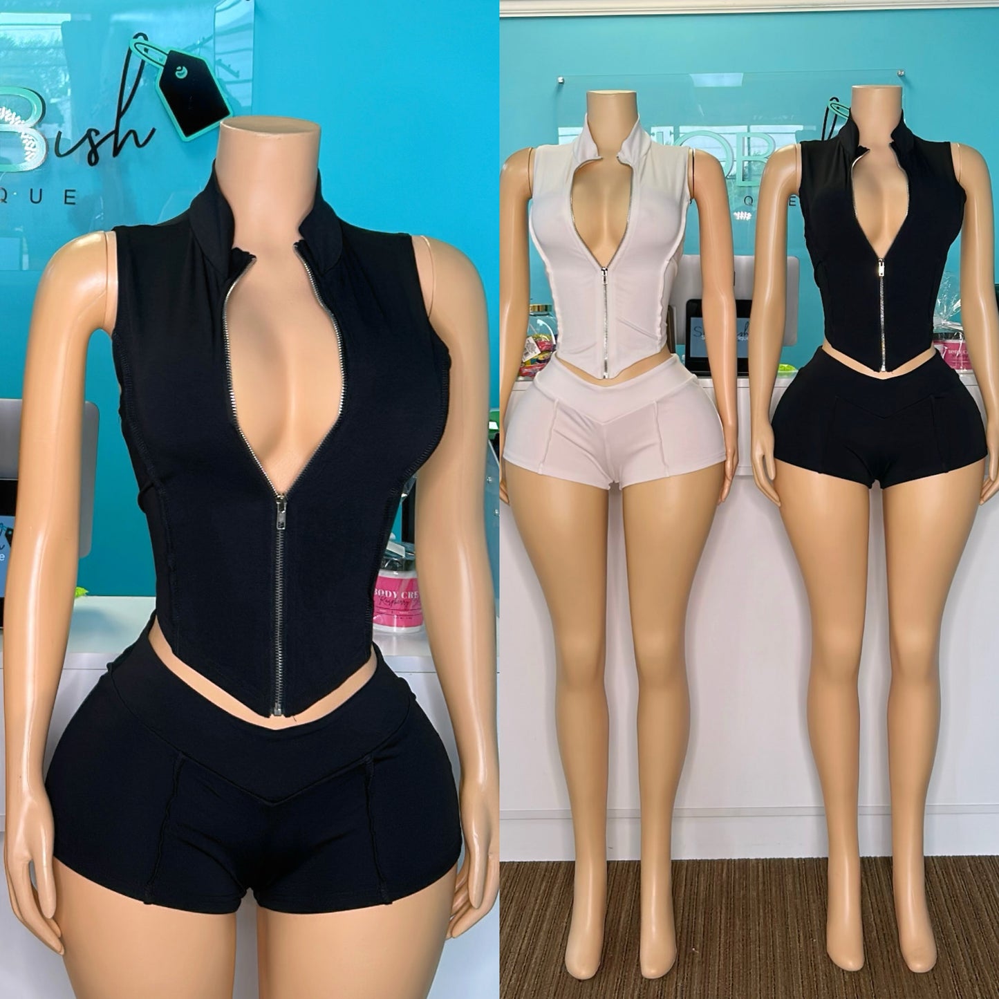 “Vcut” Short Set