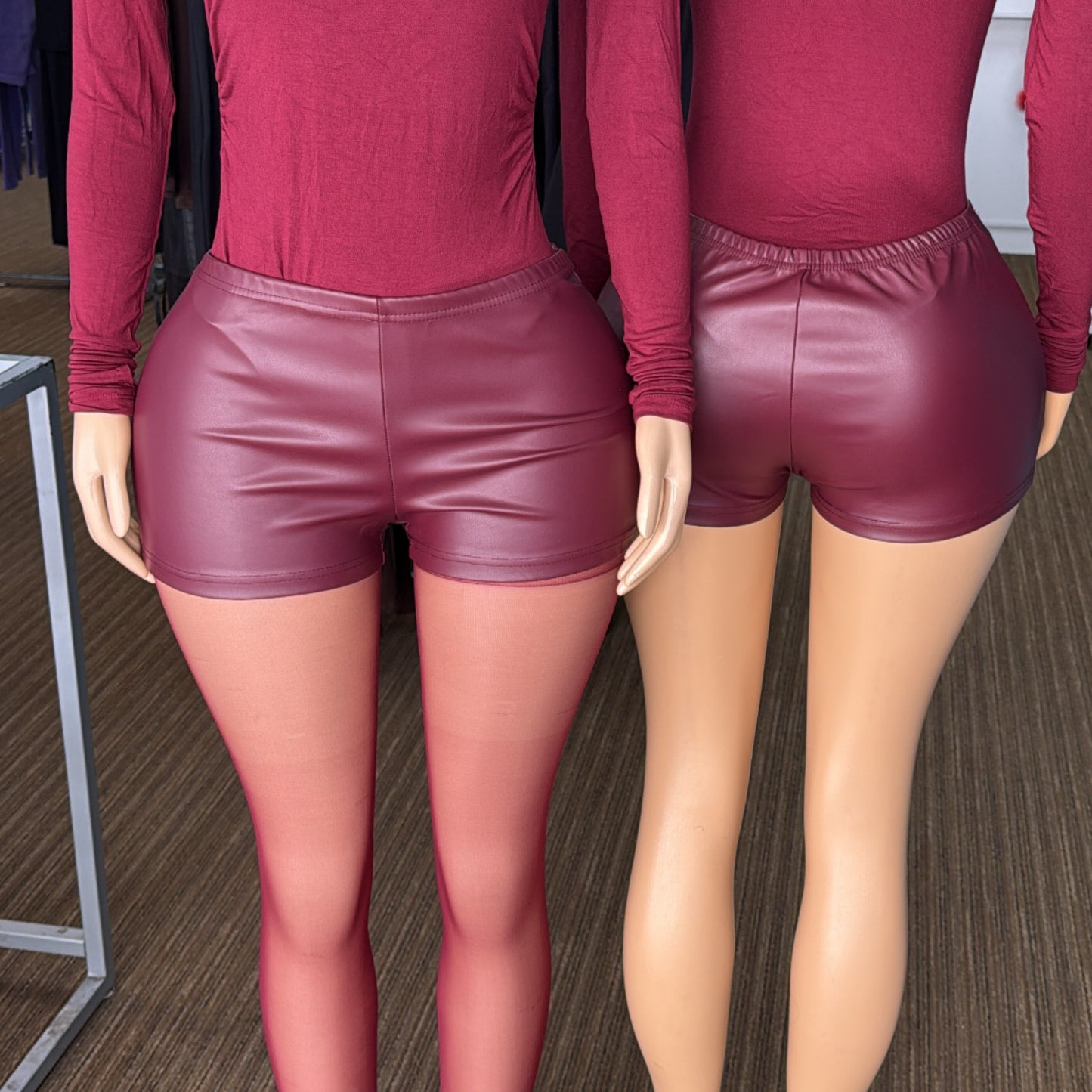 “Cherry” Leather Shorts