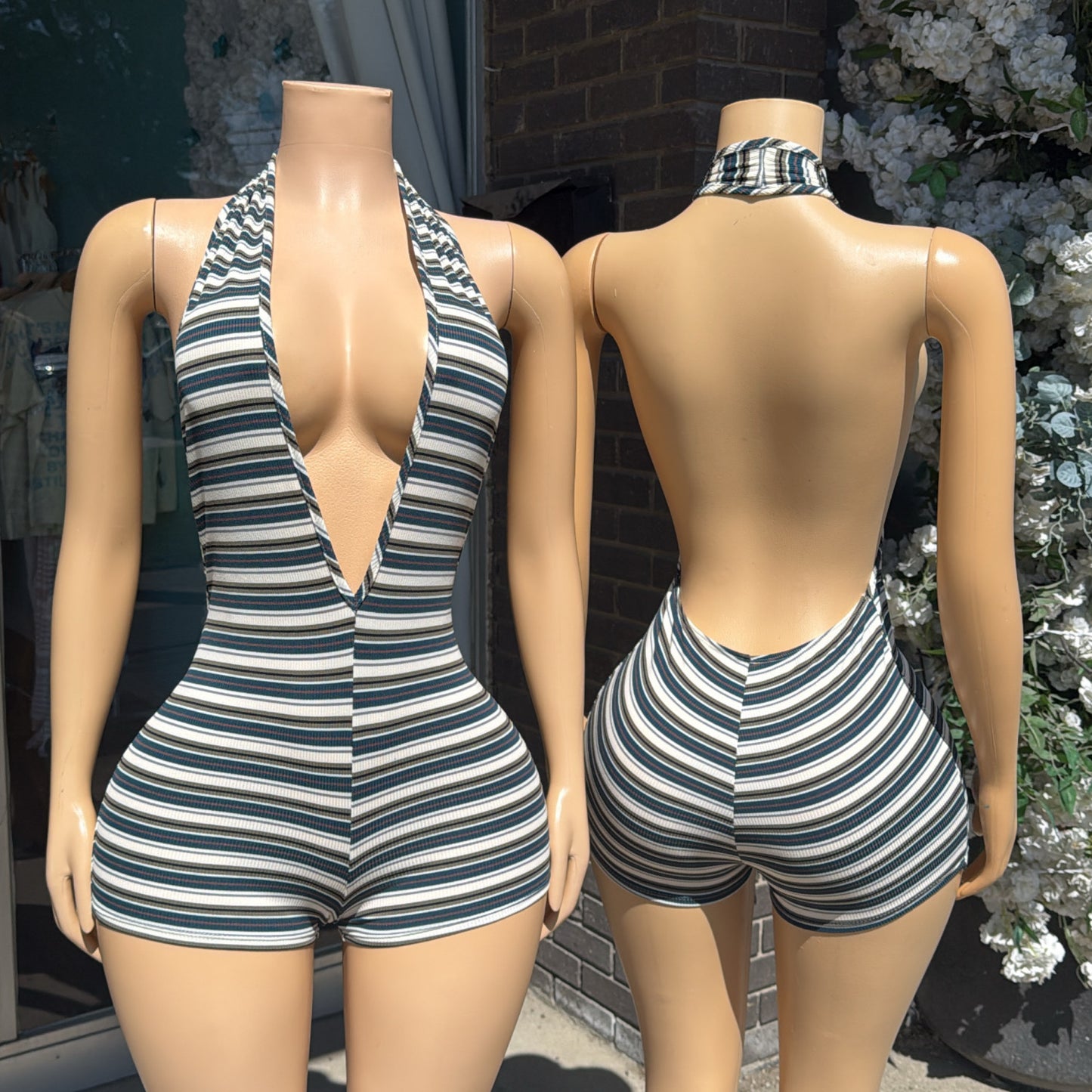 “Seaside” Backless Romper