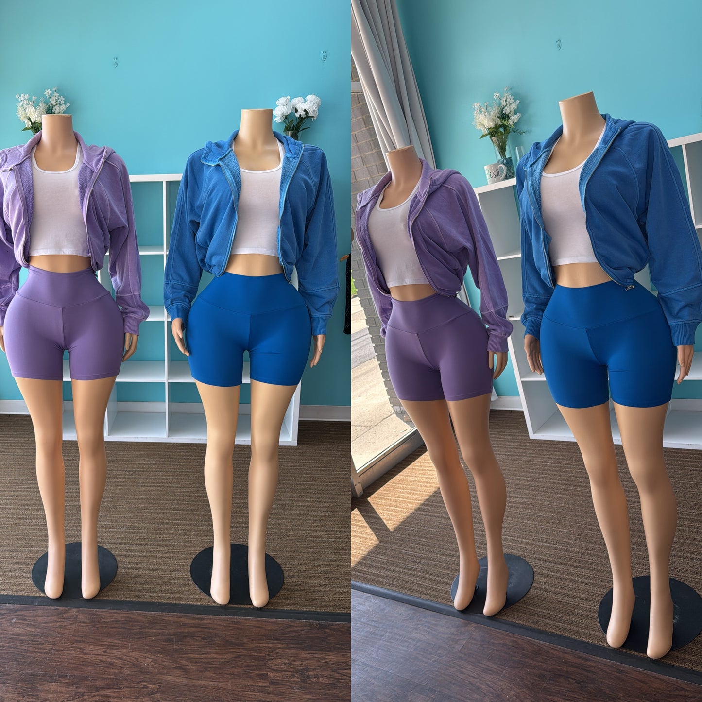 “Ash Zip” Two Piece Short Set