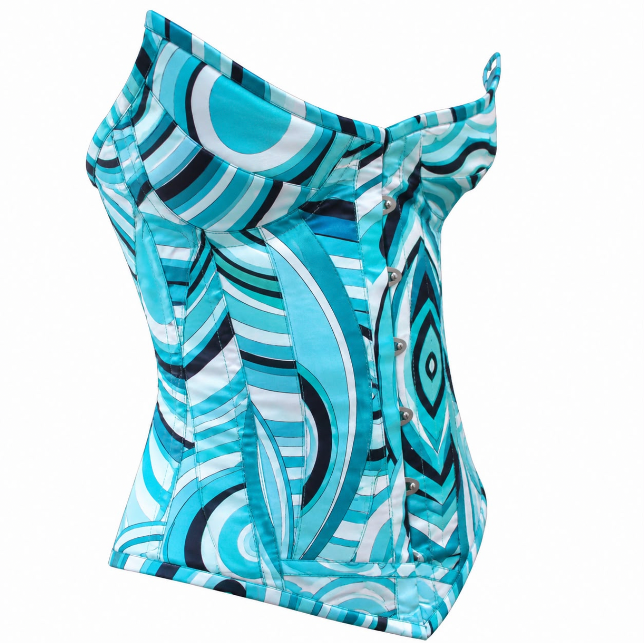 "Miami Mami" Corset (Blue Swirl)