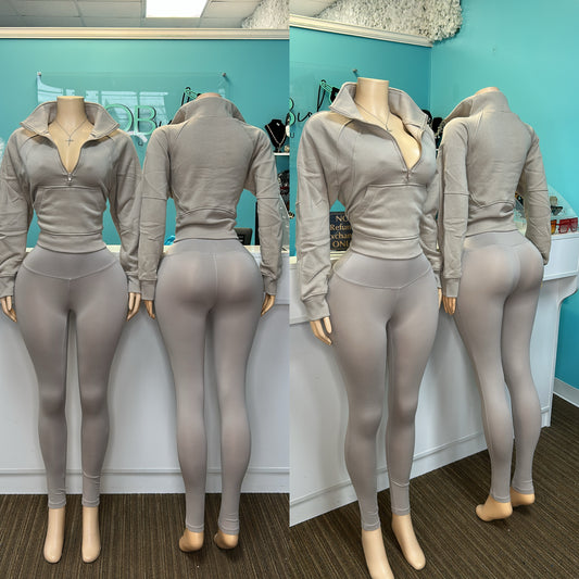 "Quarter Zip" Two Piece Set