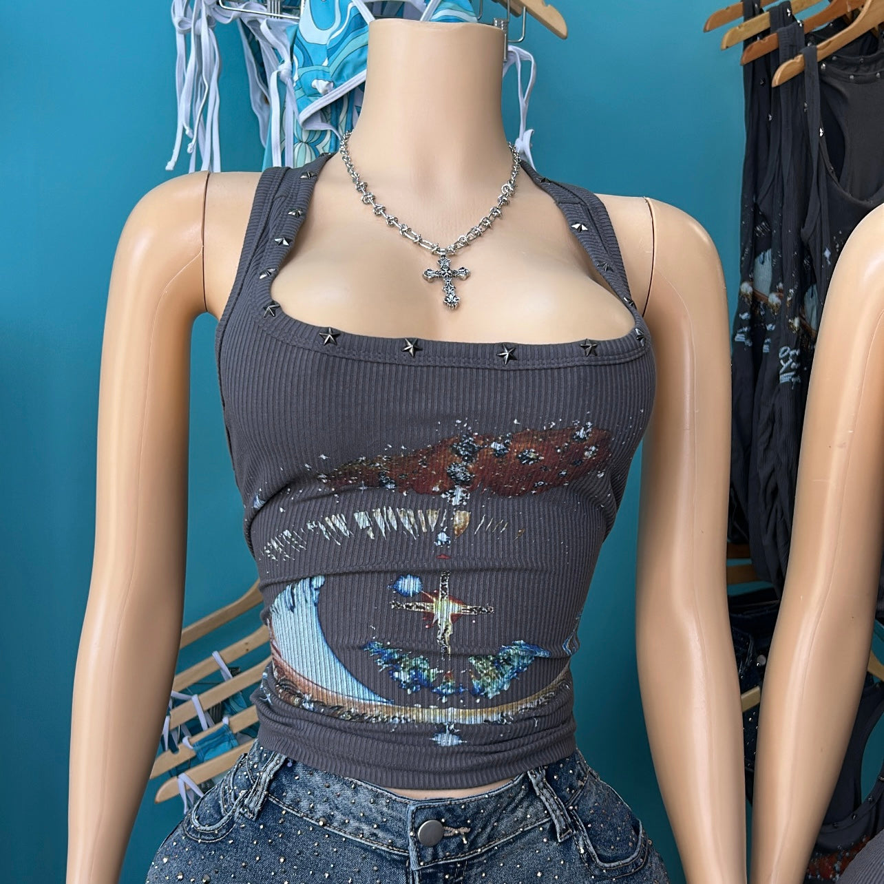 "Starred Up" Graphic Top