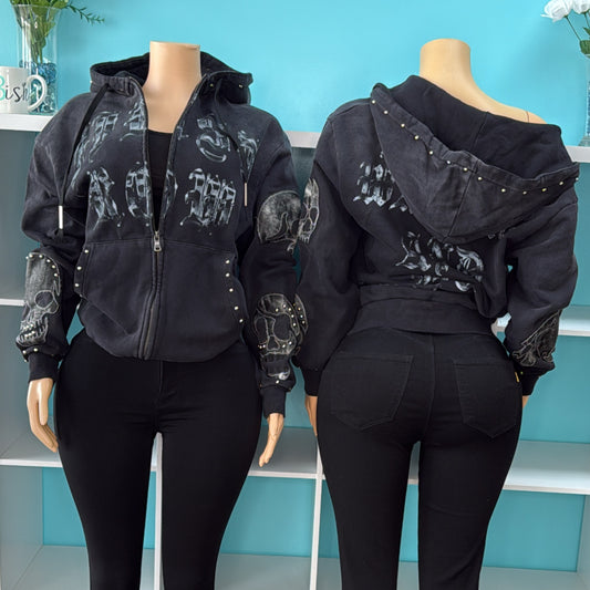 “Studded Shadow” Unisex Jacket