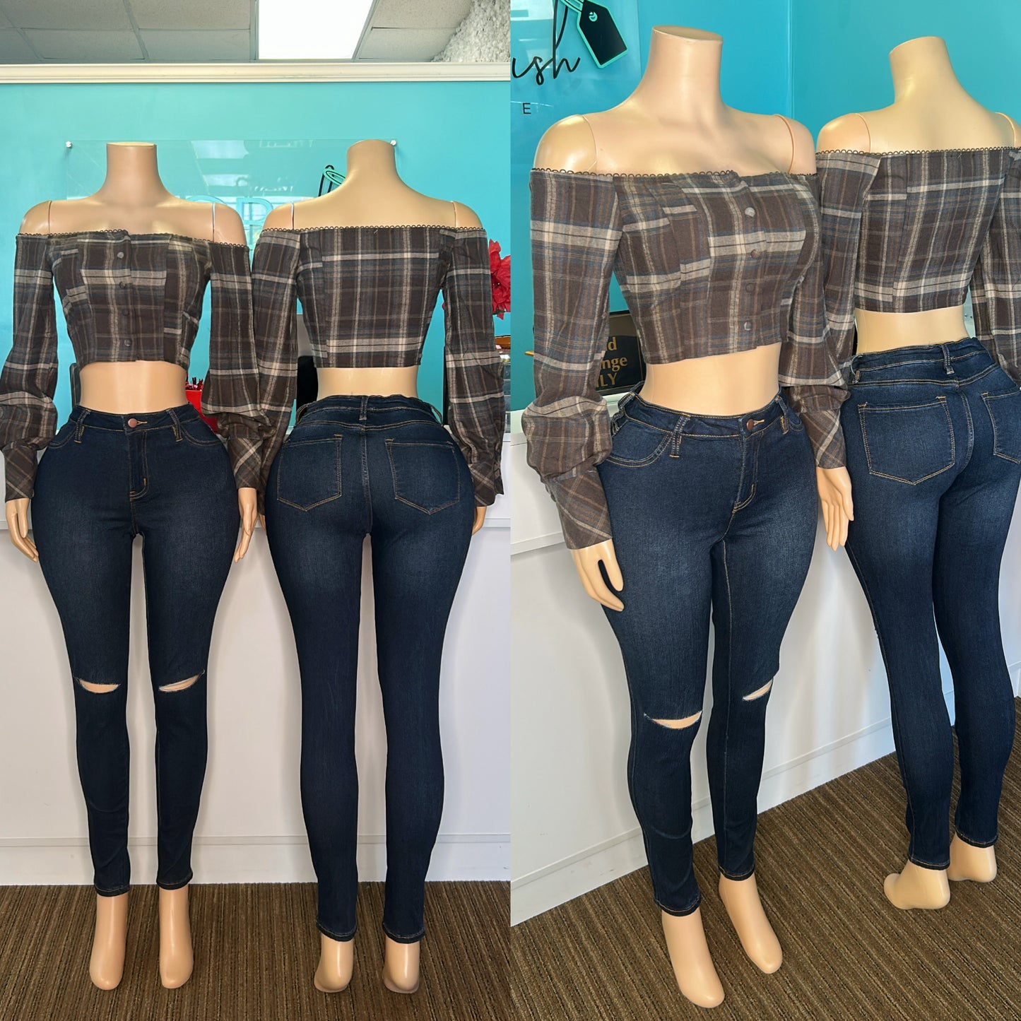 "Sliced" Denim Jeans