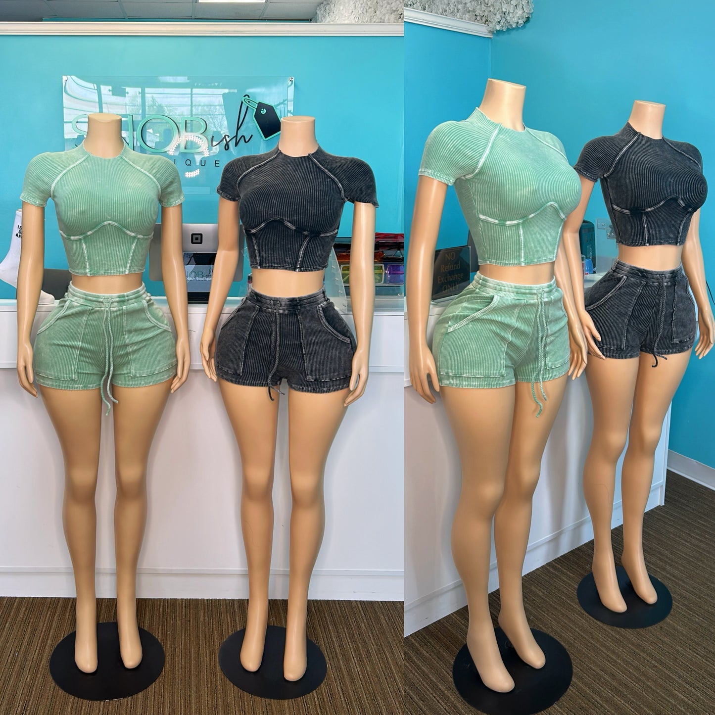 “Washed” Short Set
