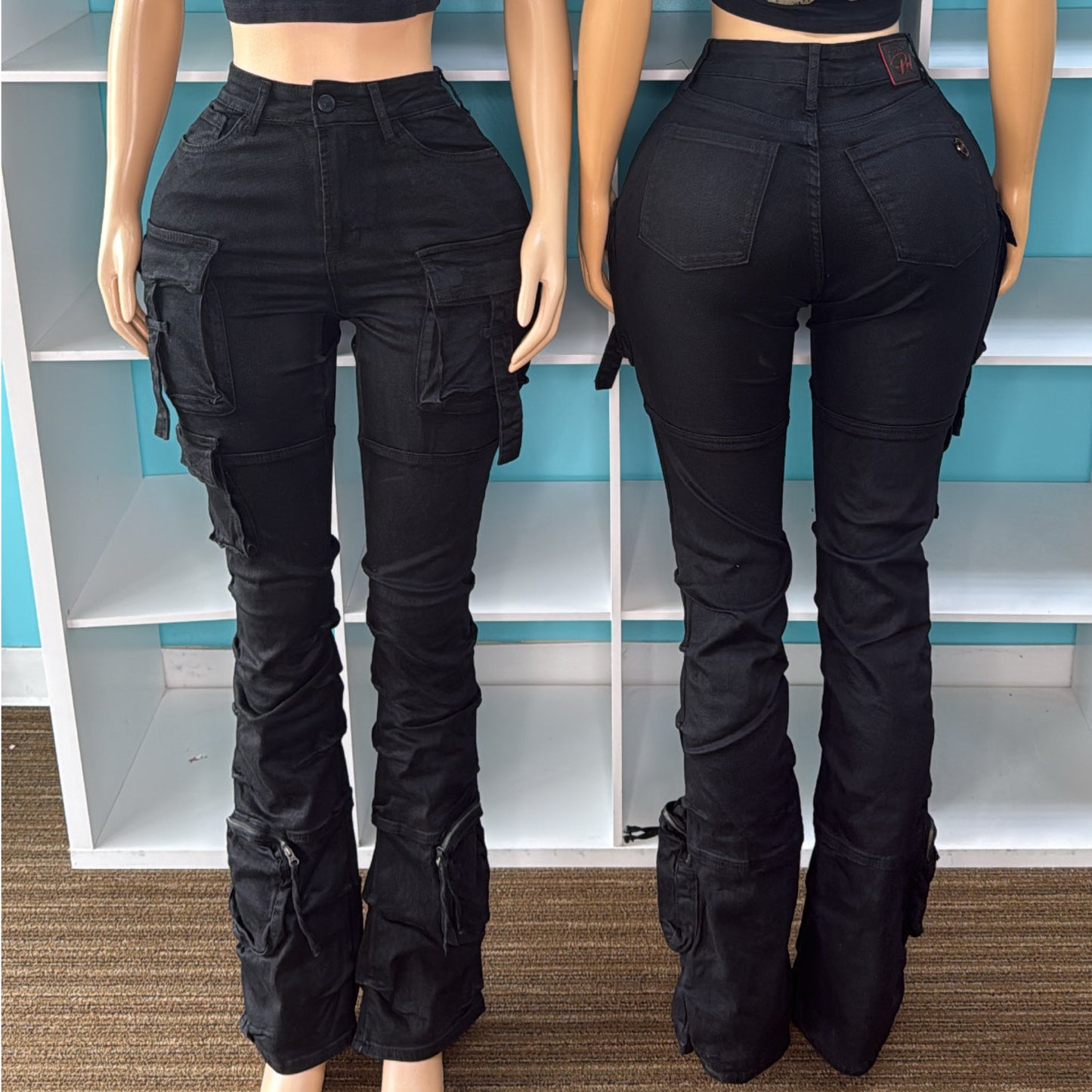 “Code Black” Stacked Jeans