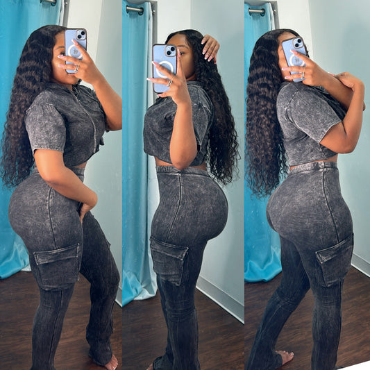“Charcoal” Two Piece Set