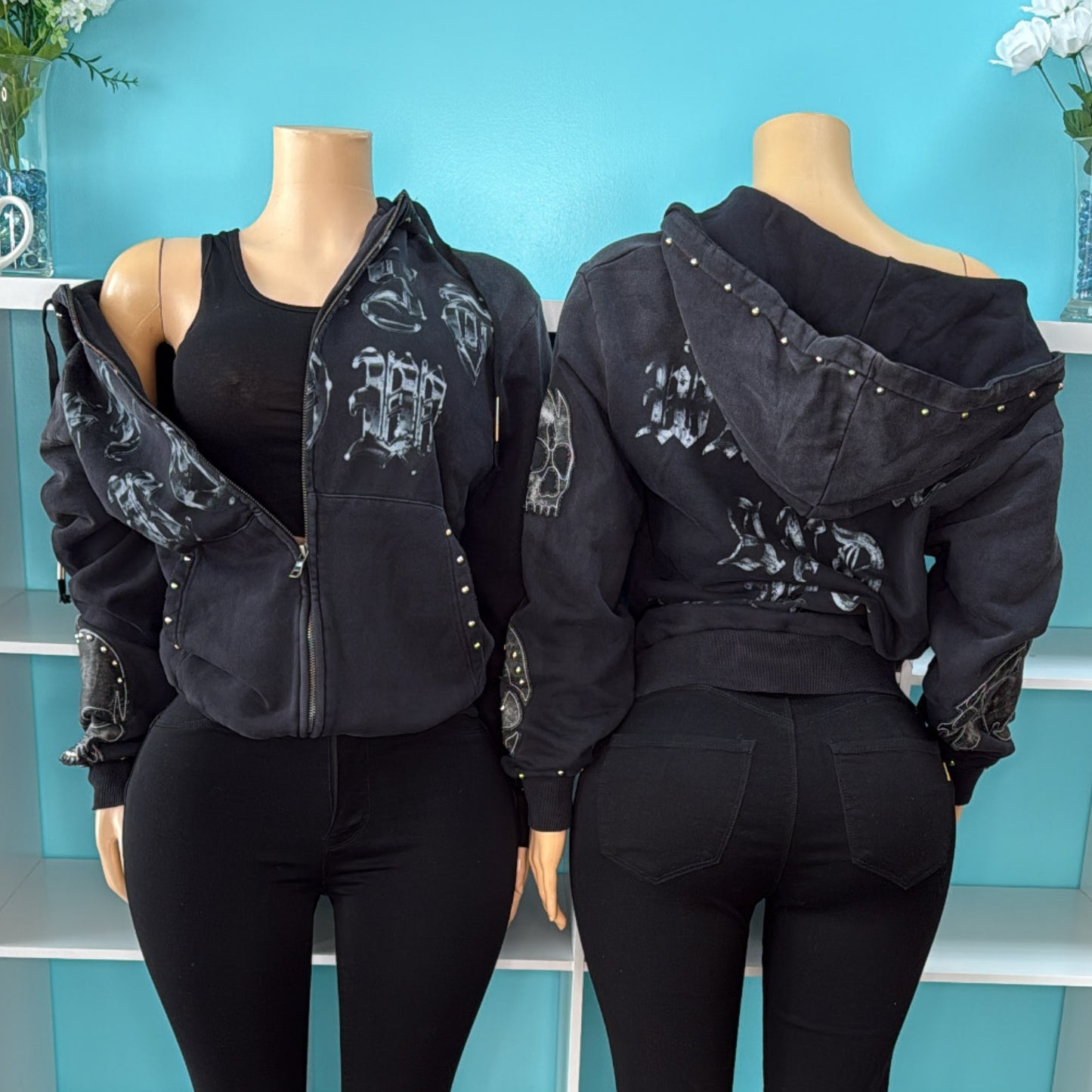 “Studded Shadow” Unisex Jacket