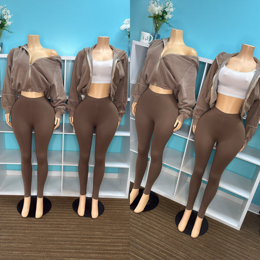 “Ash” Zip Two Piece Set