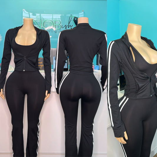 “Side Stripe” Jumpsuit Set