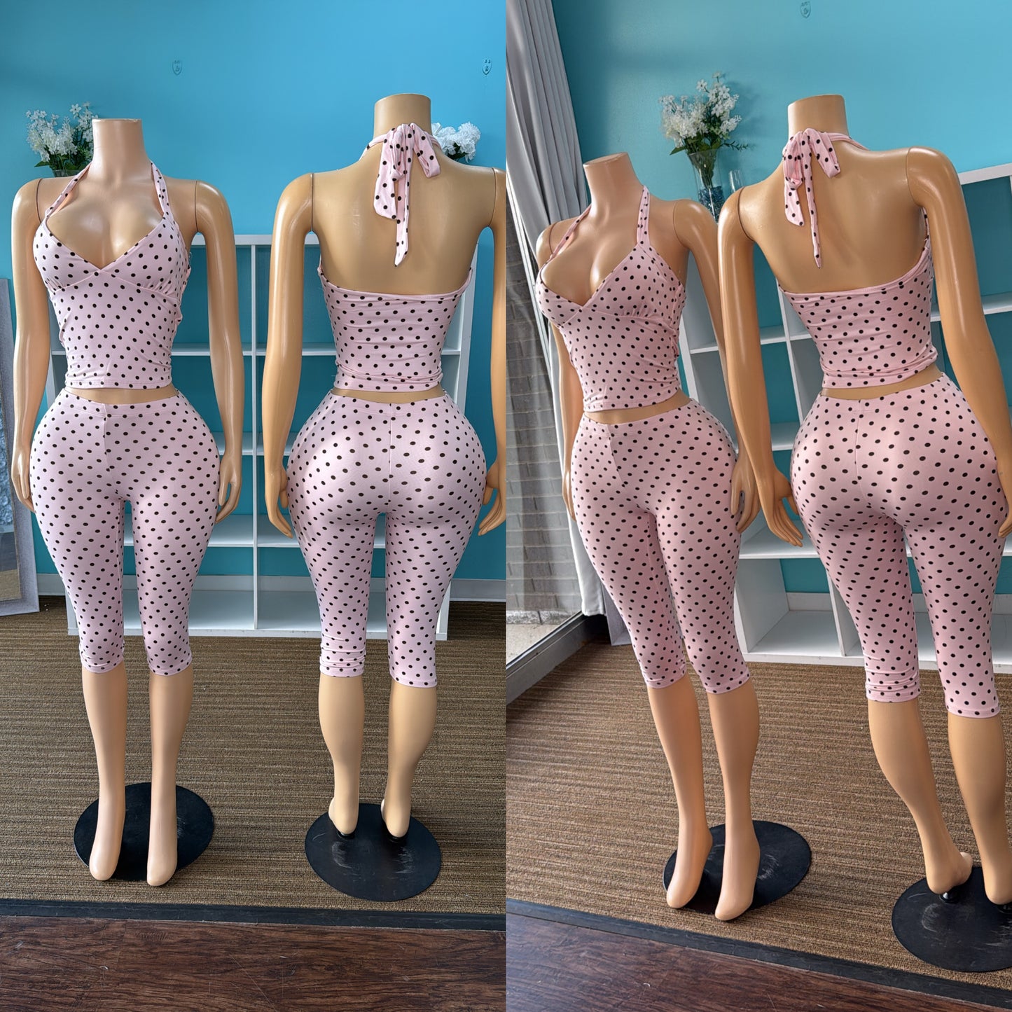 “Polka” Capri Two Piece Set