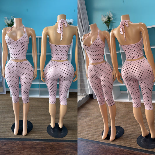 “Polka” Capri Two Piece Set
