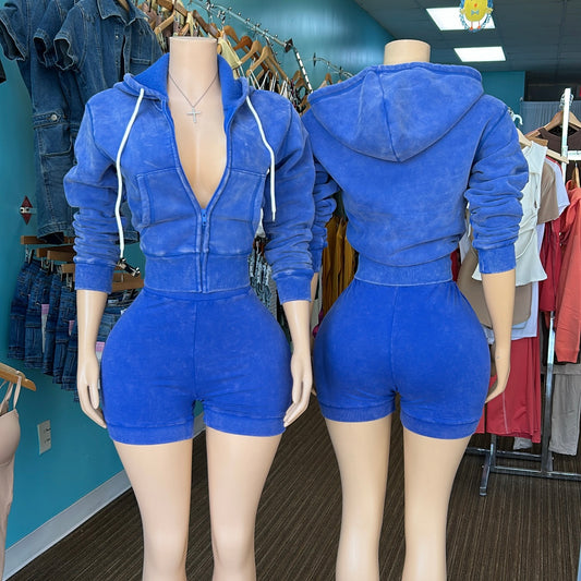 "Blue Acid" Short Set