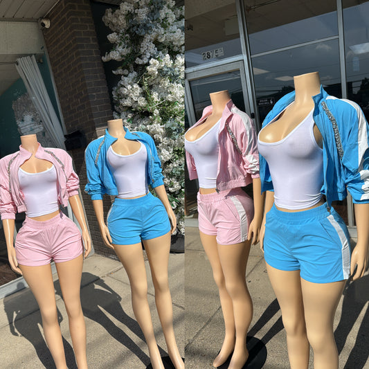 “Jeweled” Windbreaker Set