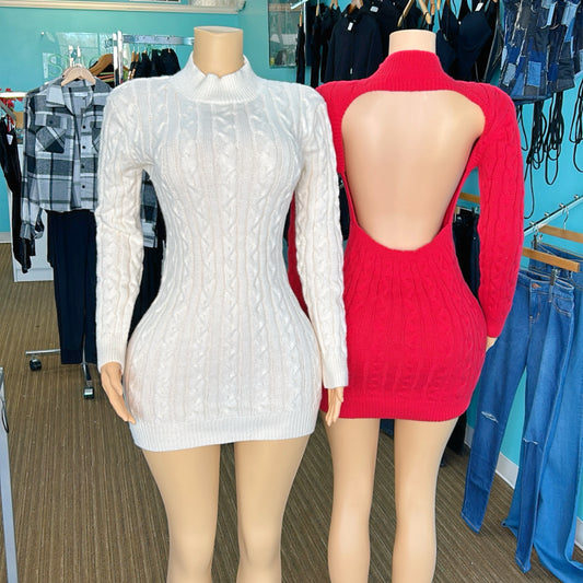 “Cream of the Crop” Sweater Dress
