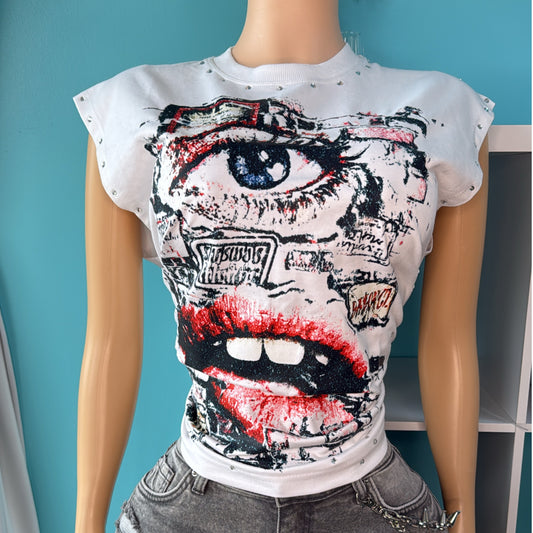 “Don’t Blink” Studded Tee