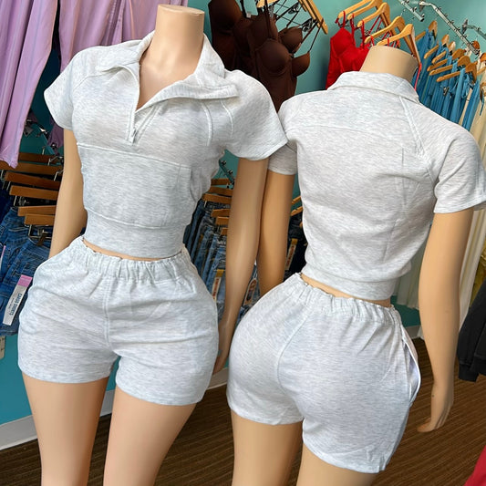 “Quarter Zip 2.0" Short Set
