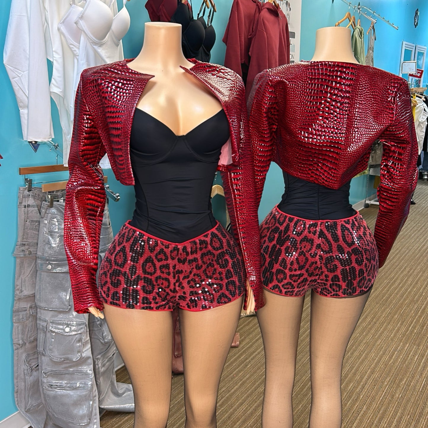 “Python” Crop Jacket