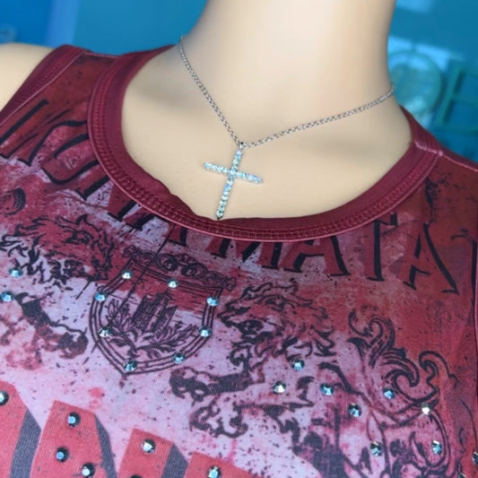 "Crossed" Chain Necklace