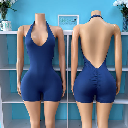 “Sculpted” Backless Romper