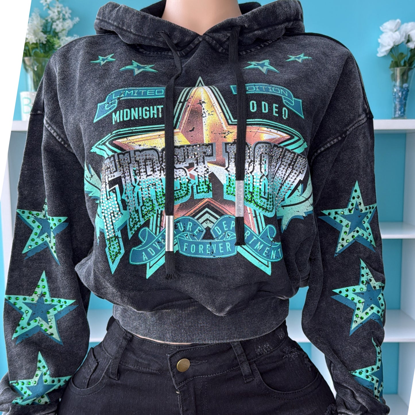 “Midnight Rodeo” Washed Hoodie