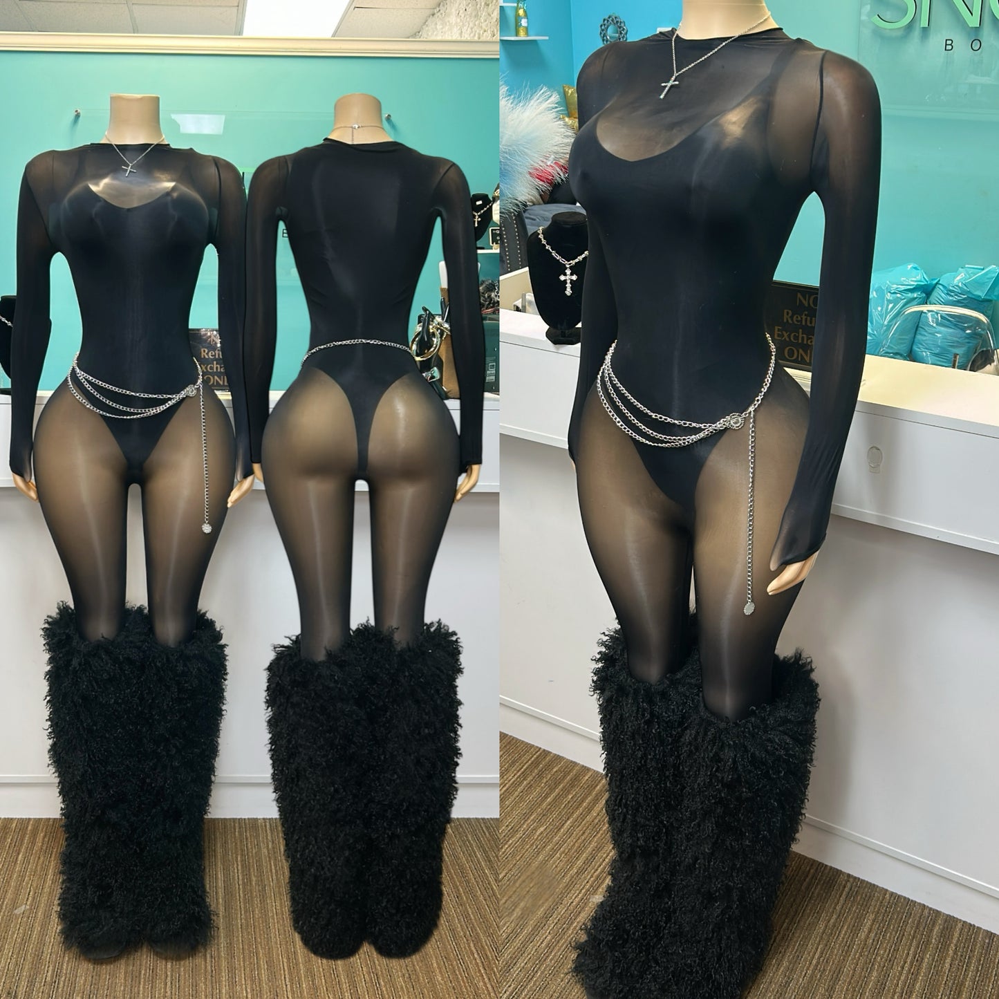 "Glass" Mesh Jumpsuit