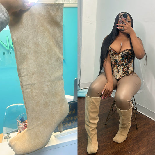 "Persuasion” Suede Heel Boots