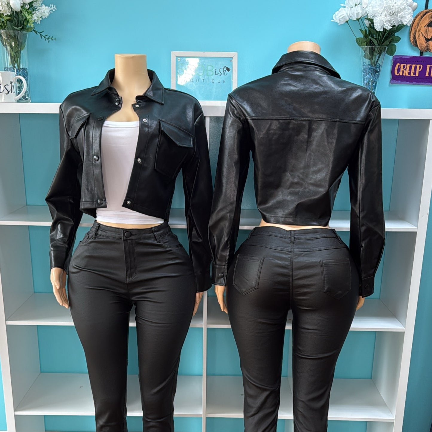 “Jet Set” Faux Leather Jacket