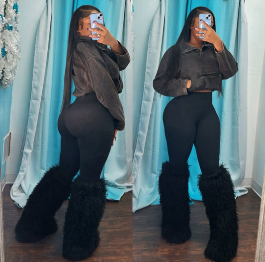 "Mongo” Fur Boots (Midi)
