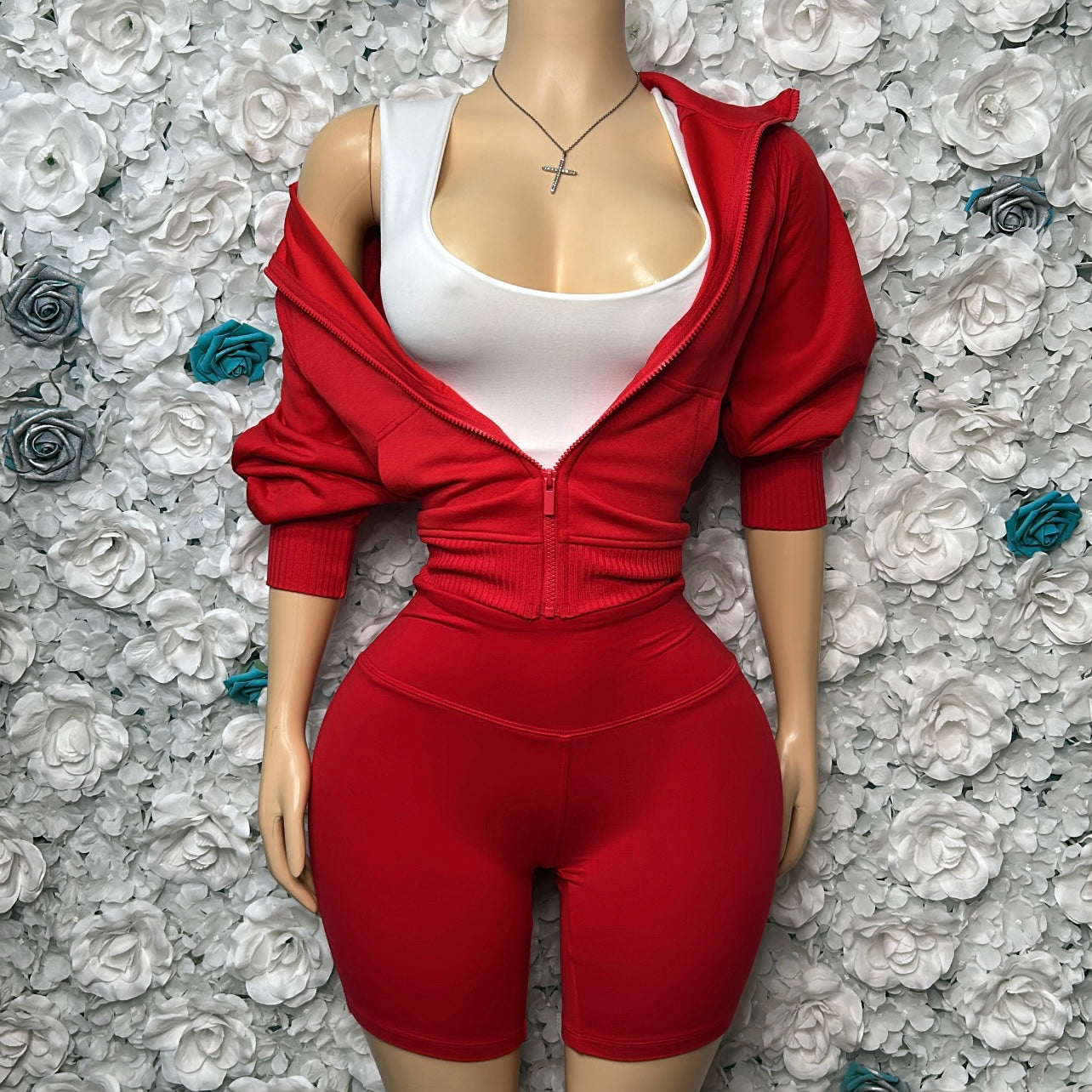 "Full Zip" Short Set