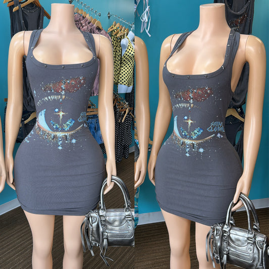 "Starry" Graphic Dress