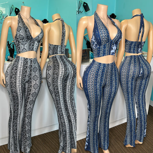 "Boho" Flare Two Piece Set