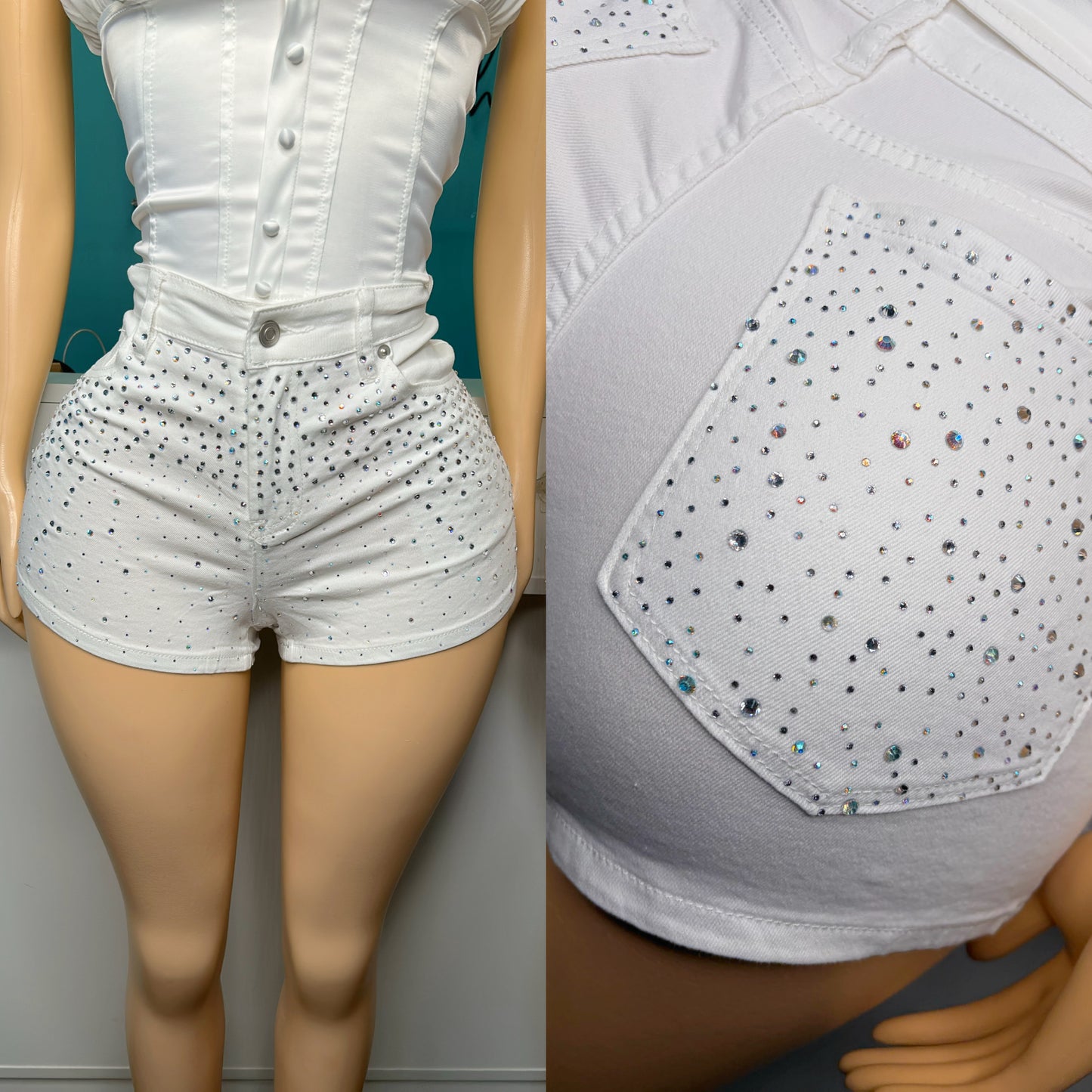 "Embellish Me" Denim Shorts