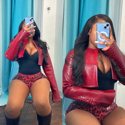 “Python” Crop Jacket