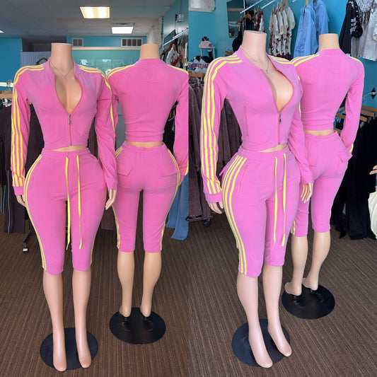 "4 Stripes" Capri Set