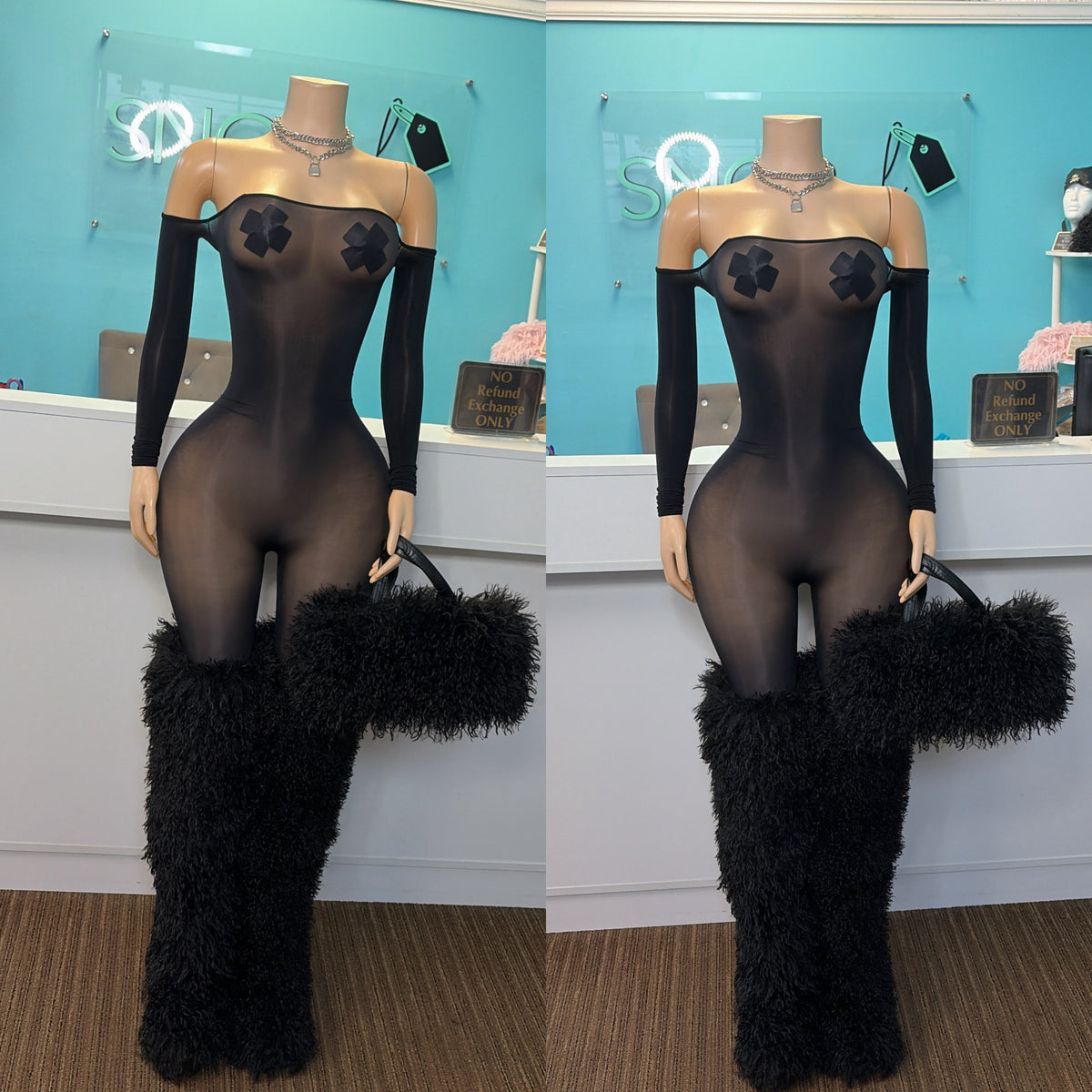 "Gloss Up" Mesh Jumpsuit