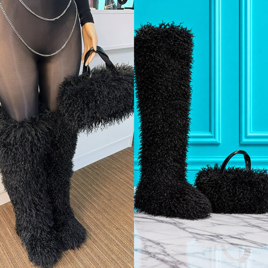 "Mongo” Fur Boots (Extendos)
