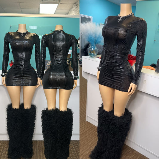 "Runched” Croc Dress