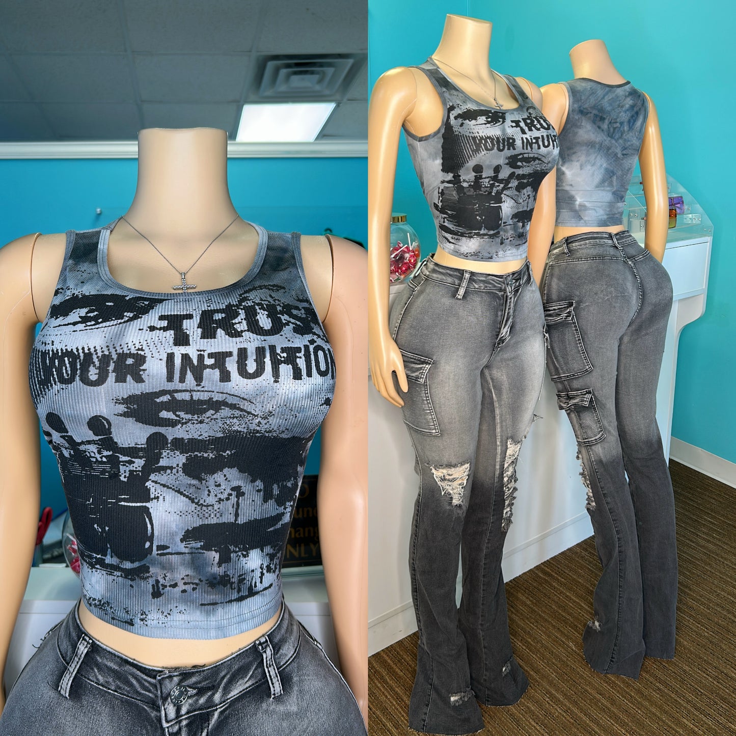 "Grunge" Crop Top