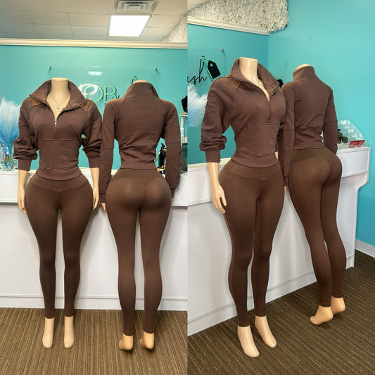 "Quarter Zip" Two Piece Set