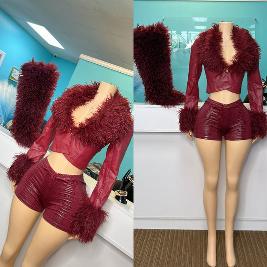 "Wine” Fur Jacket