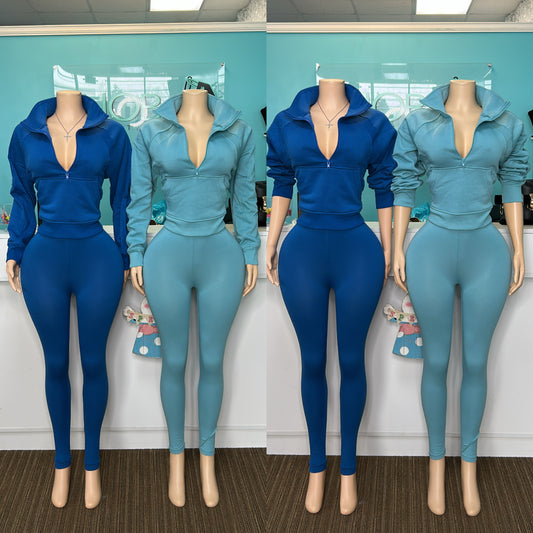 "Quarter Zip" Two Piece Set