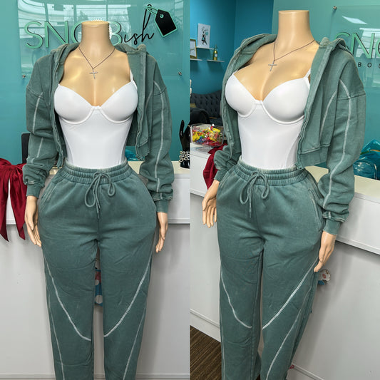 "Stone Washed" Jogger Set