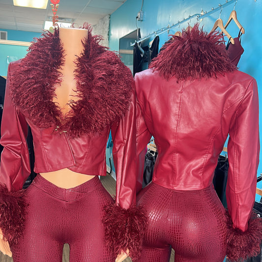 "Wine” Fur Jacket