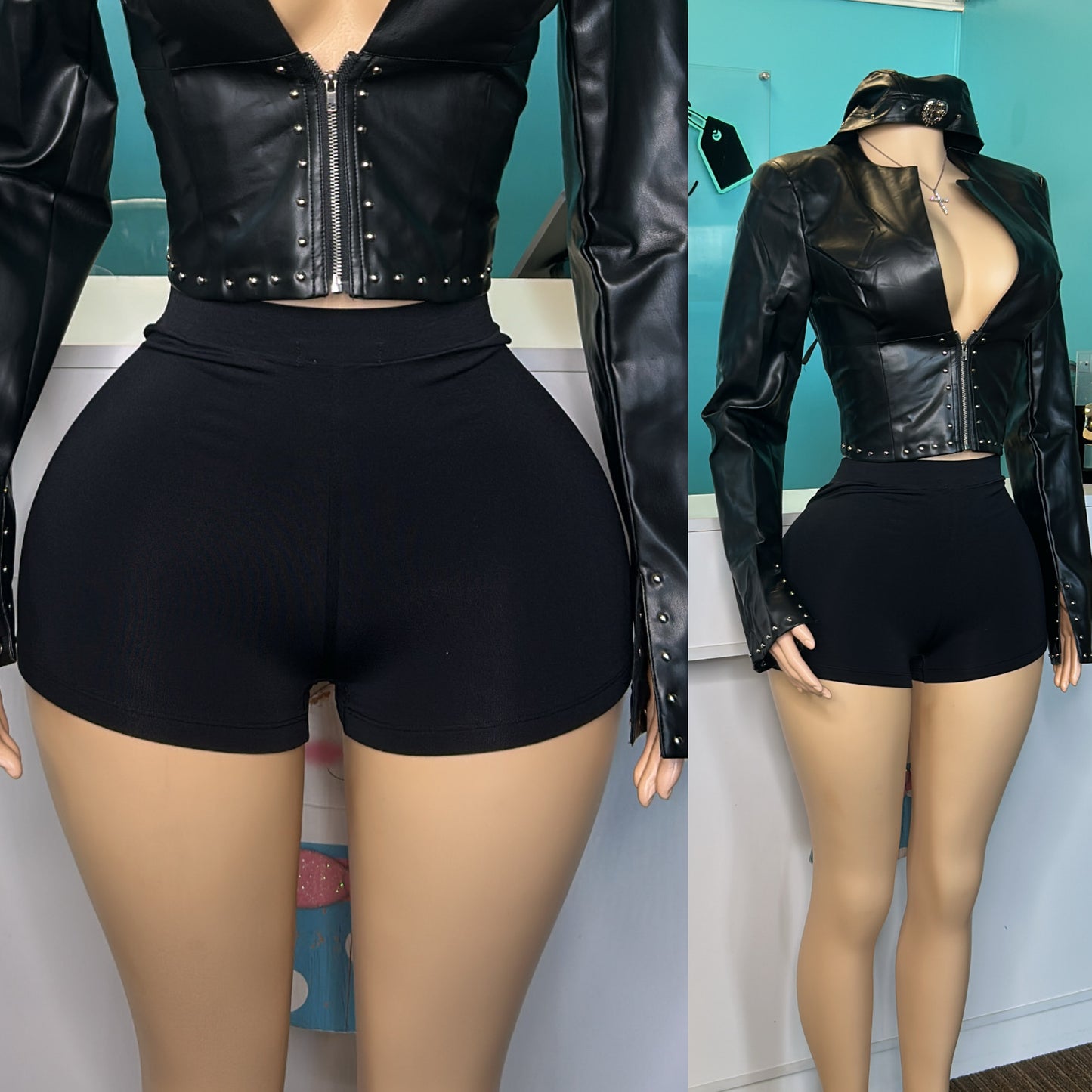 "Pitch Black" Stretch Shorts