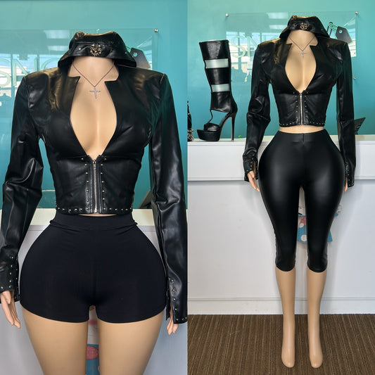 "Studded” Leather Jacket